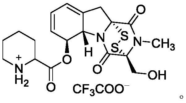 L-amino acid-6-gliotoxin ester trifluoroacetate and preparation method thereof