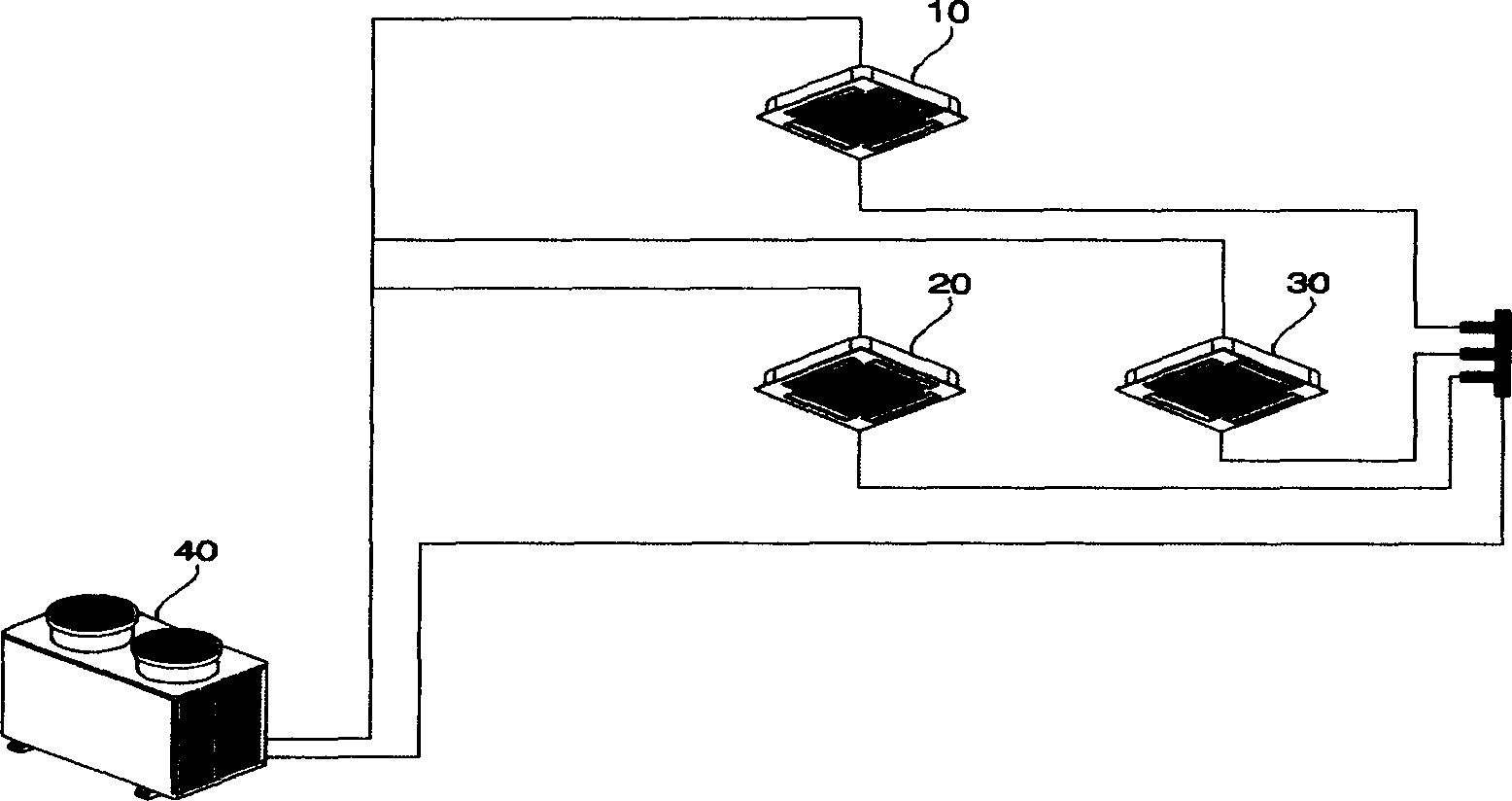 Indoor-unit cooling-medium-flow distribution control method of one-drive-multi air-conditioner