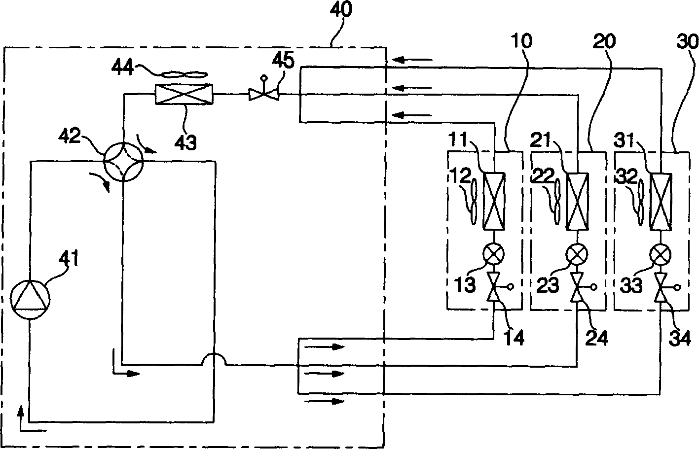 Indoor-unit cooling-medium-flow distribution control method of one-drive-multi air-conditioner
