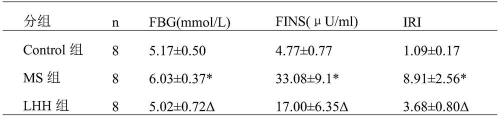 Traditional Chinese medicine composition with effect of treating metabolic syndrome as well as preparation method and application of traditional Chinese medicine composition