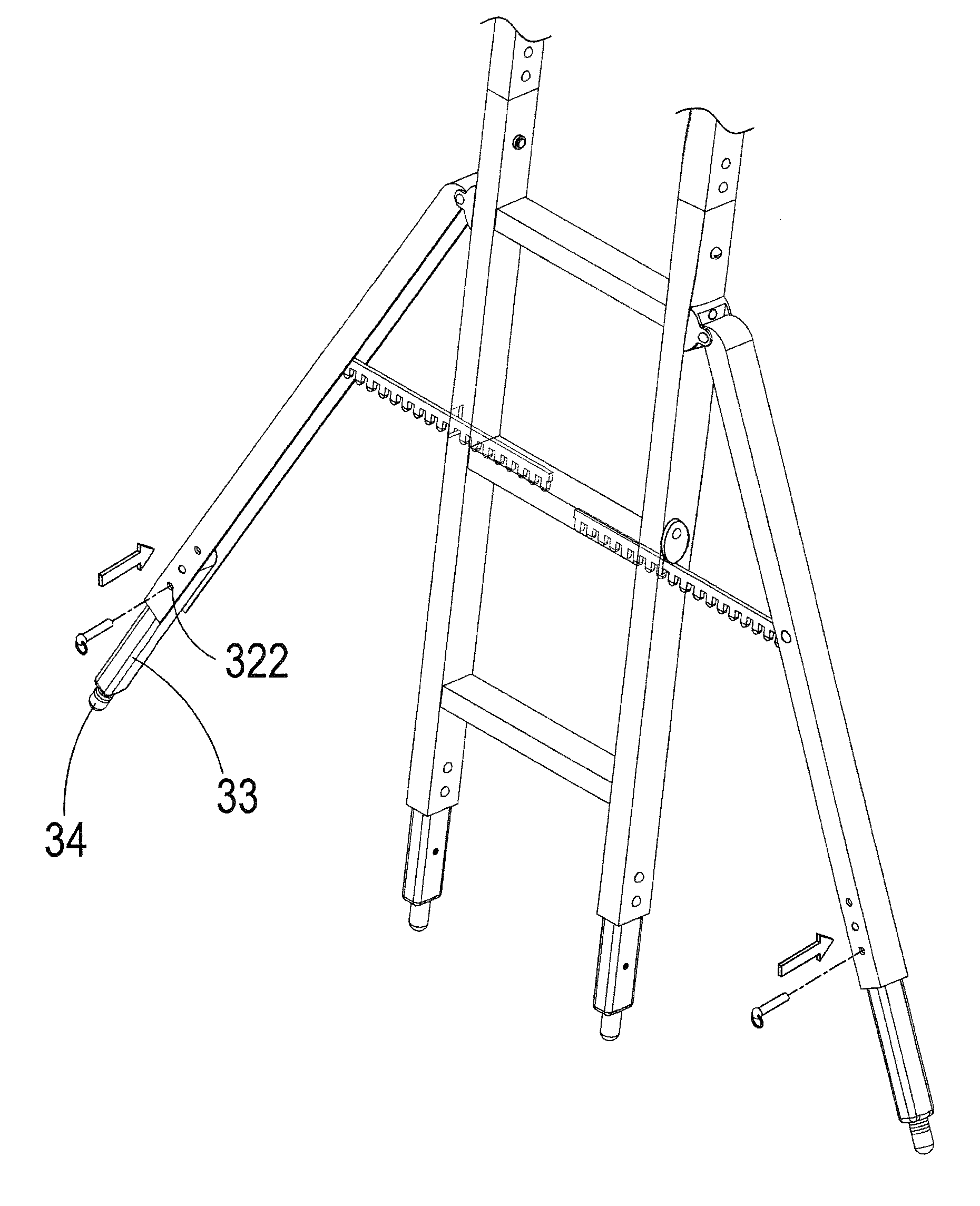 Assembled a-shaped ladder