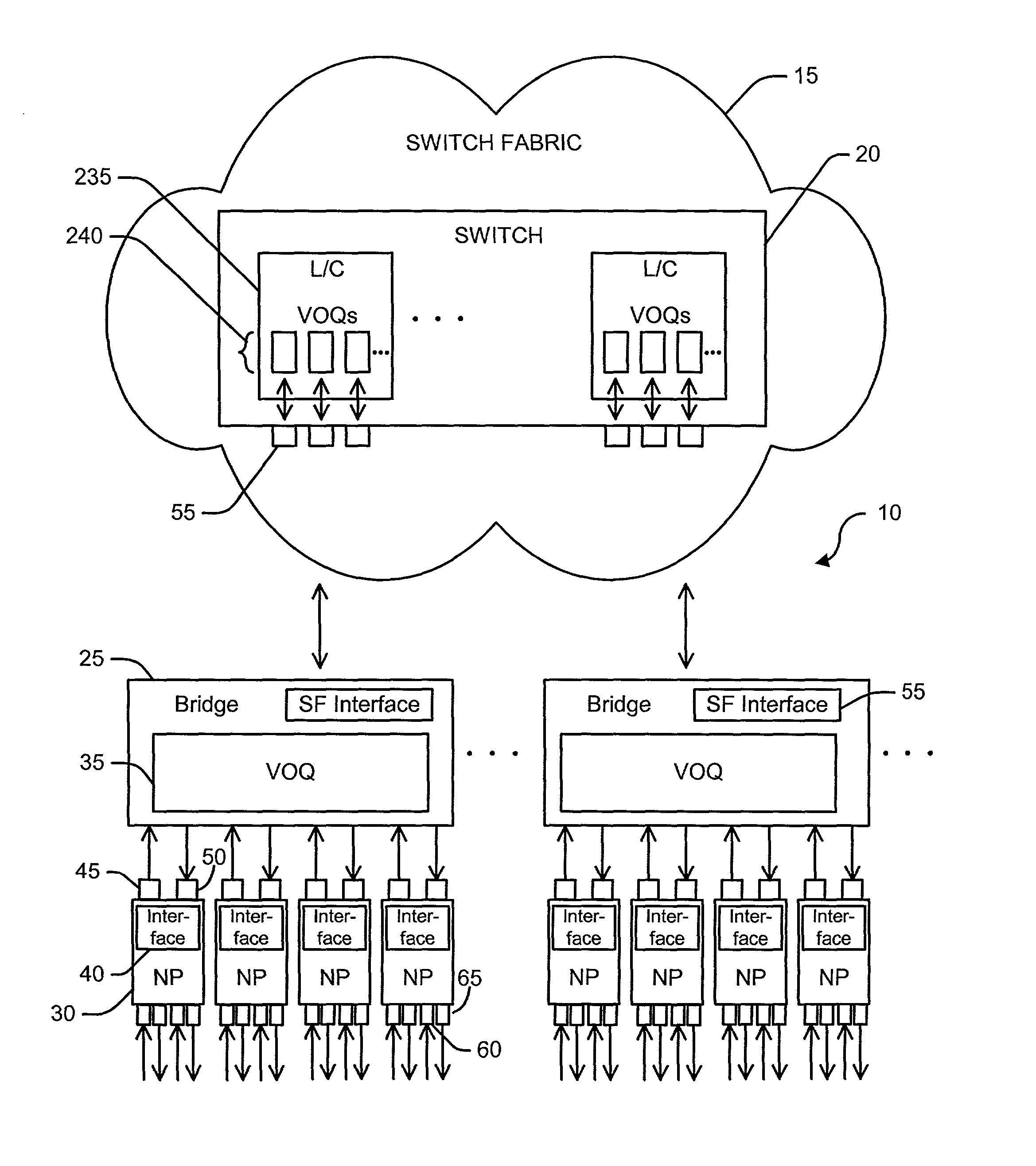 Buffer to buffer credit flow control for computer network