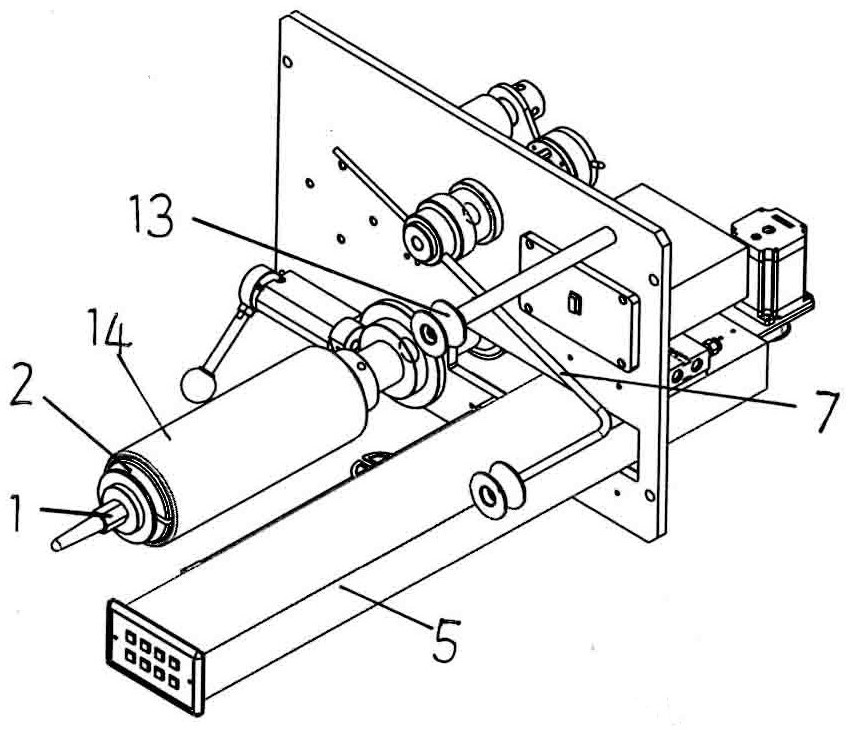 Large diameter polymer monofilament take-up device