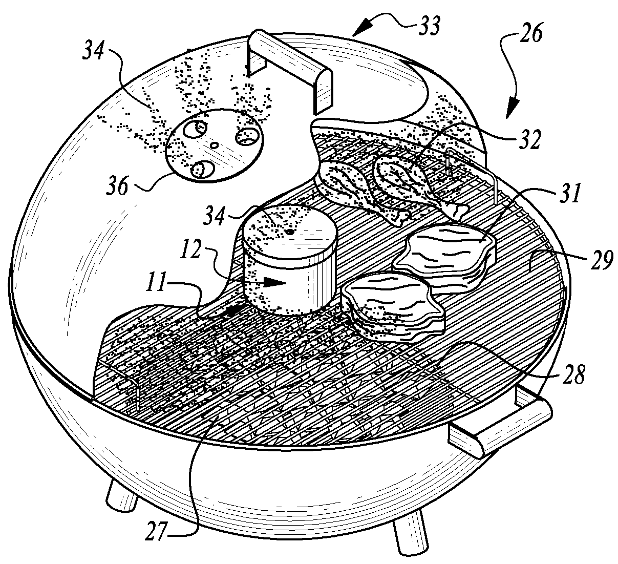 Apparatus and method to impart smoke flavoring to barbequed meat