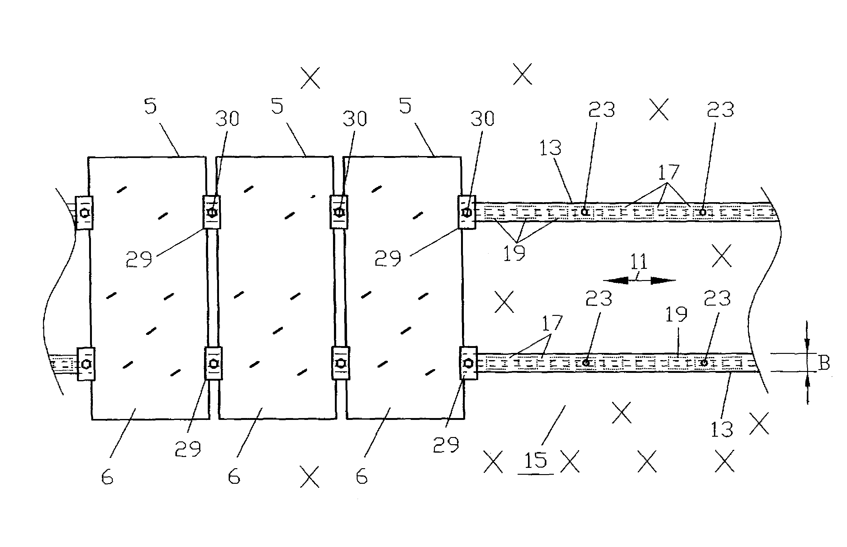 Mounting support for photovoltaic modules