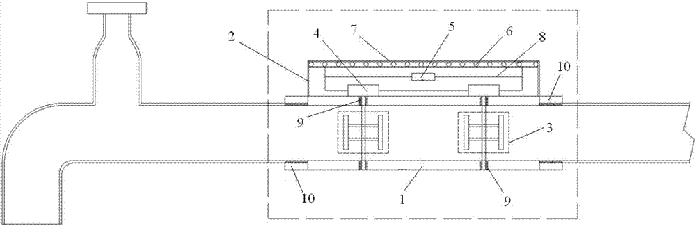 Water pipe electricity self-generating indicator device driven by vertical axis water turbine