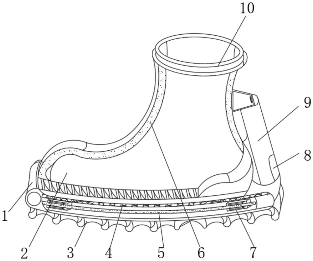 Pair of anastomotic multipurpose rubber shoes for sunny and rainy days