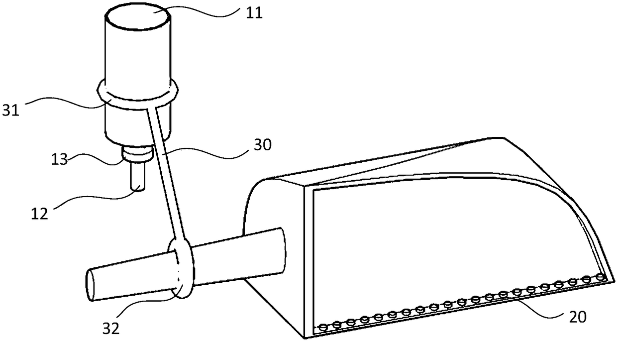 Device for automatically removing rainwater from rearview mirror outside vehicle