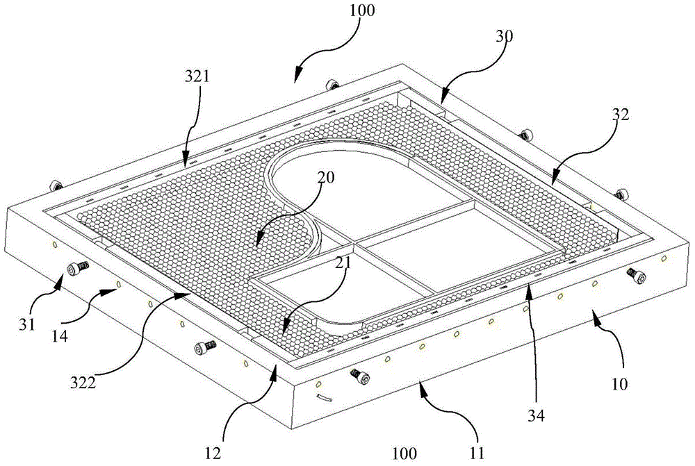 Clamping device and clamping method for thin-walled frame parts