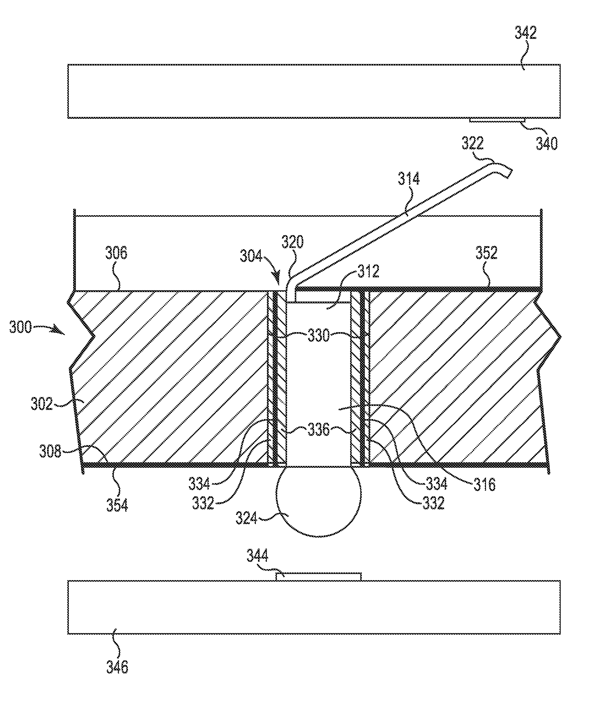 Semiconductor socket with direct selective metalization