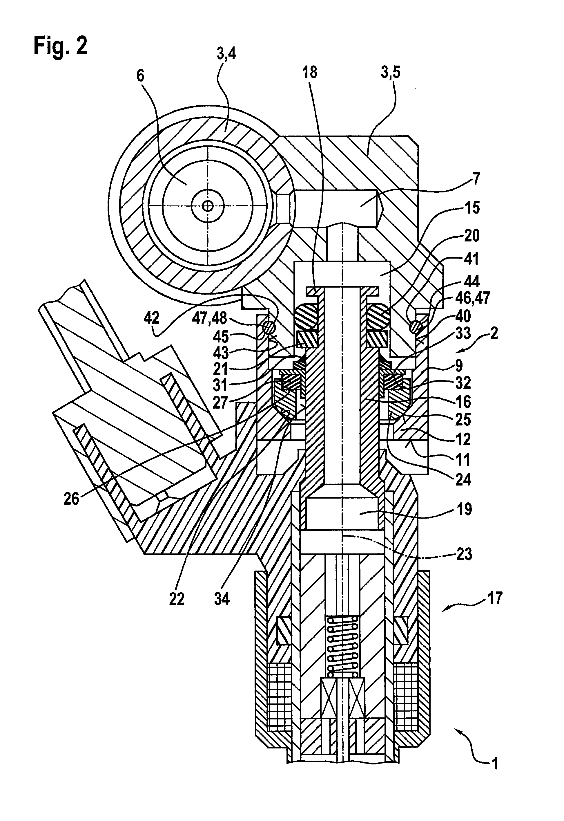 Fuel injection system comprising a fuel-guiding component, a fuel injection valve and a mounting