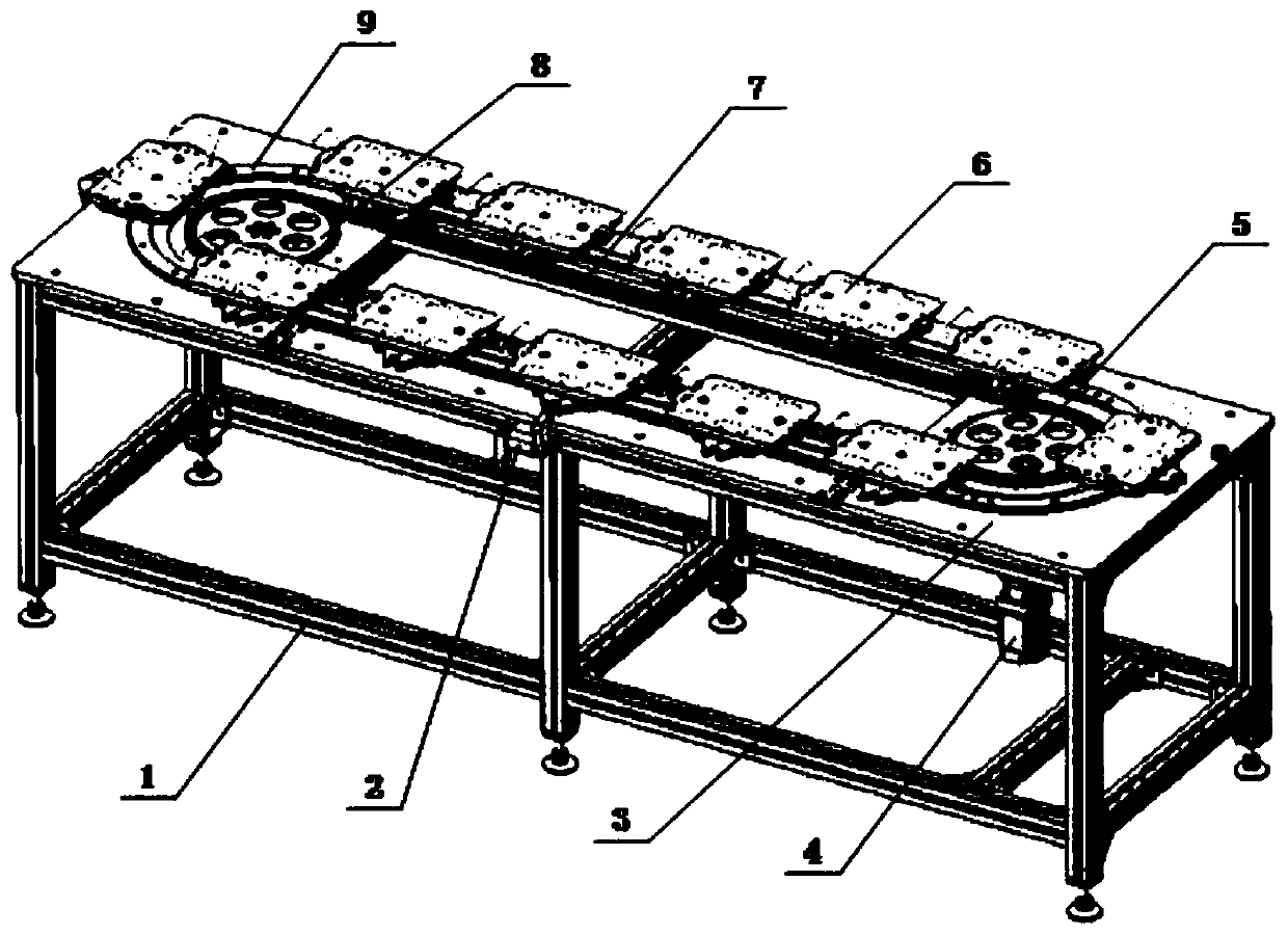 A circular storage device based on arc guide rail