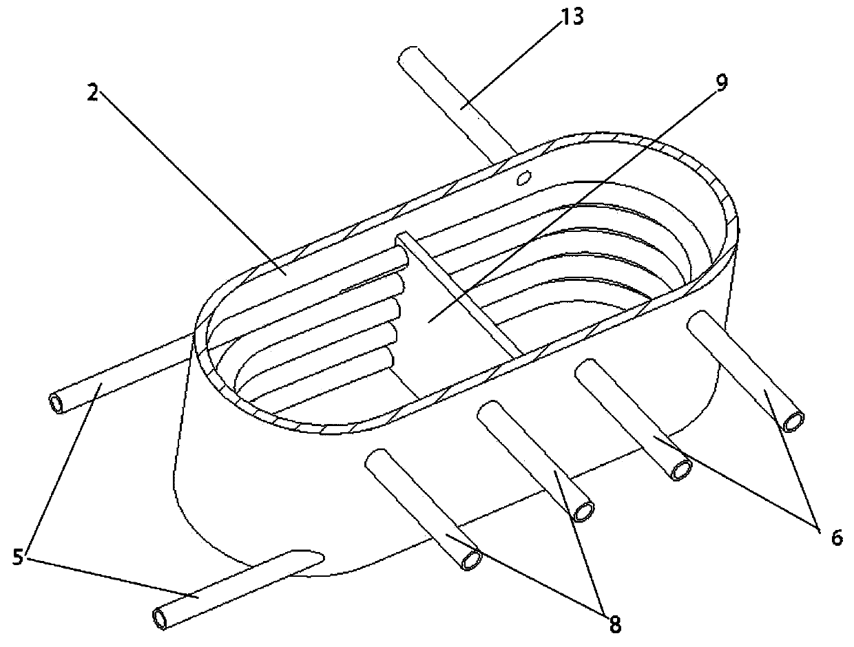 Disc type solar heating, refrigeration and power generation combined system