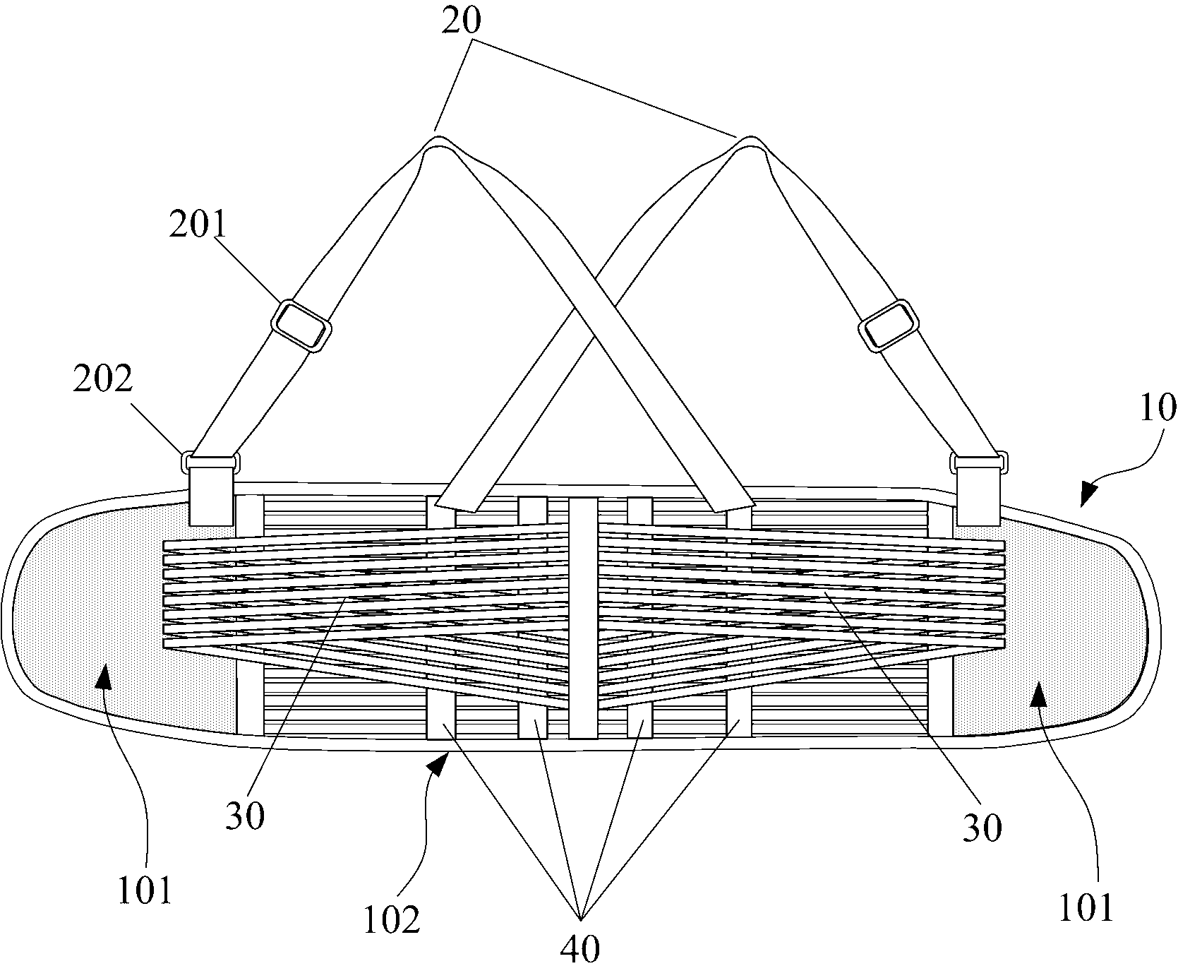One-piece body shaping and building strip