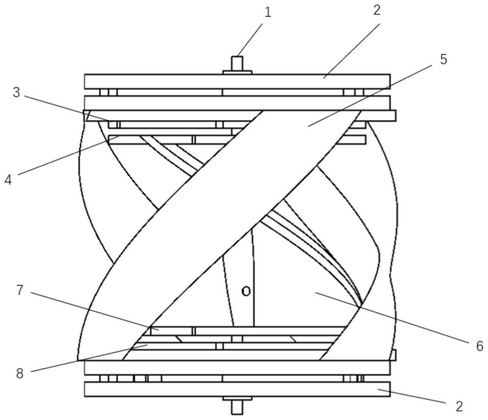 Friction nano-generator device for collecting wind energy by using positive and negative rotating blades and working method of friction nano-generator device