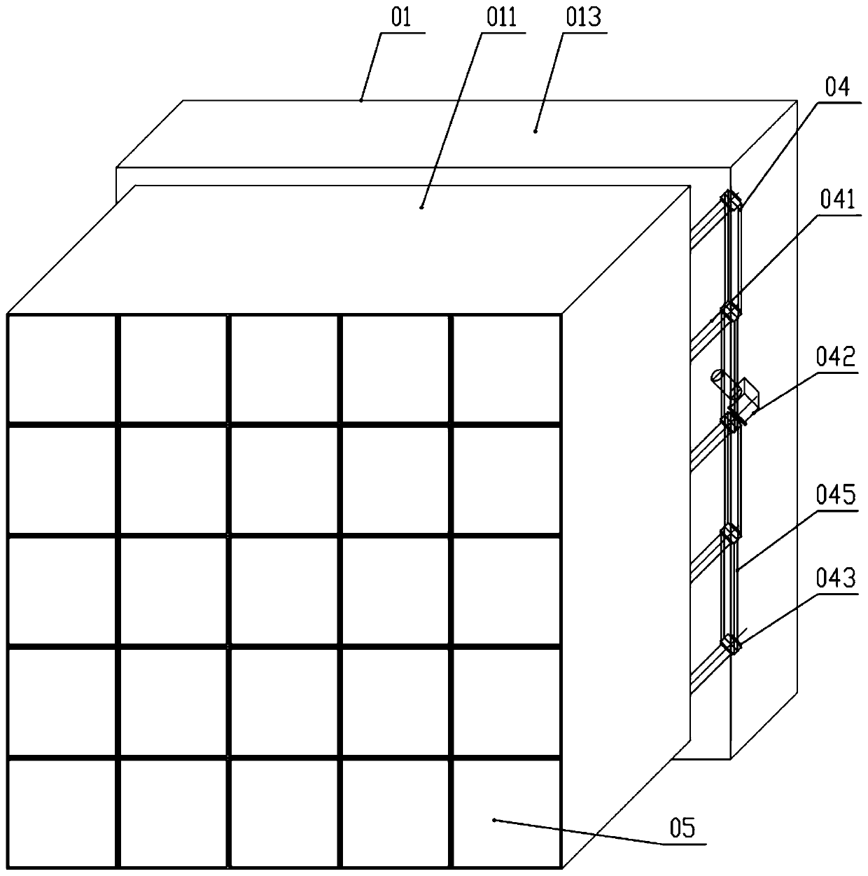 Stand-alone driving type matrix telescopic display screen