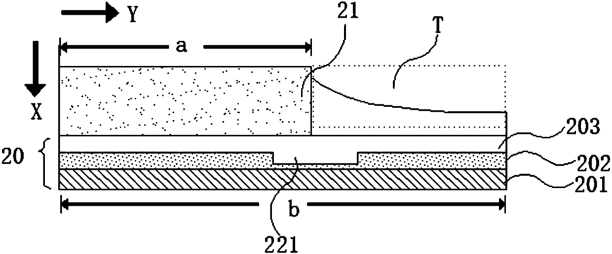 Module structure of flexible display device and flexible touch display device