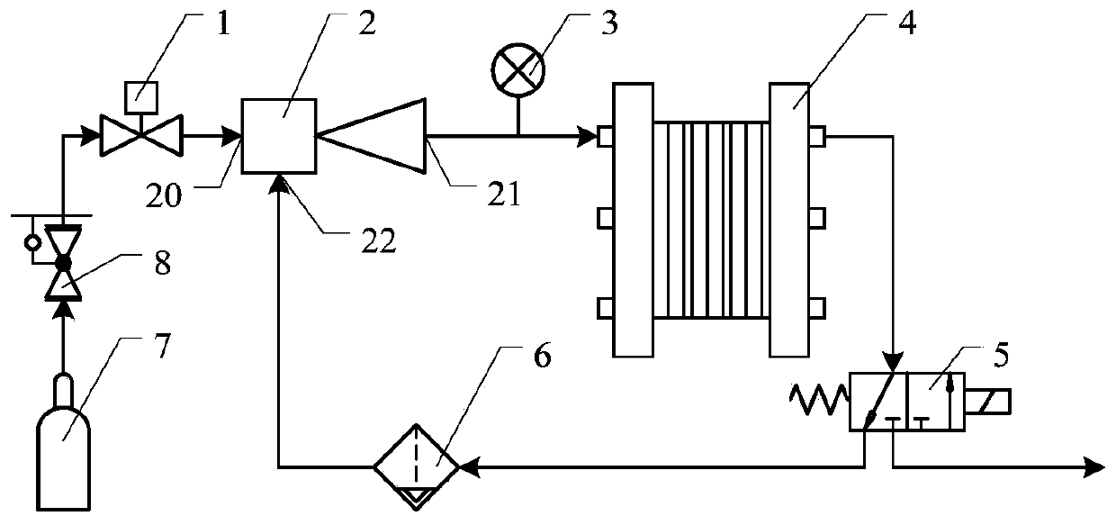 Fuel cell wide-area injector design method and device