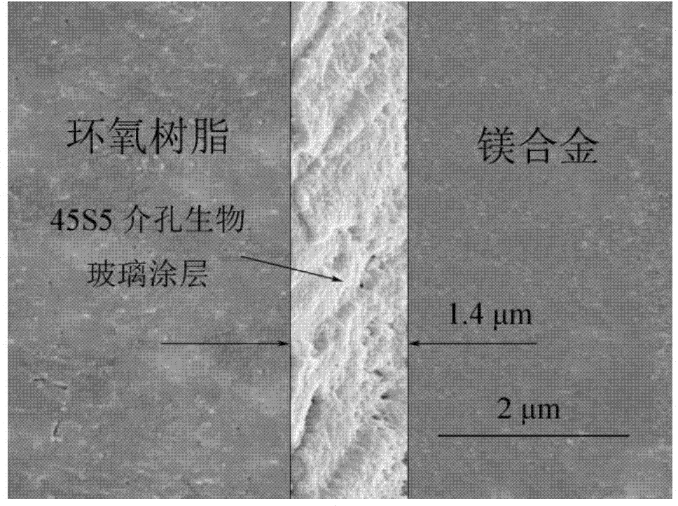 Medical magnesium alloy surface mesoporous biological glass coating and preparation method