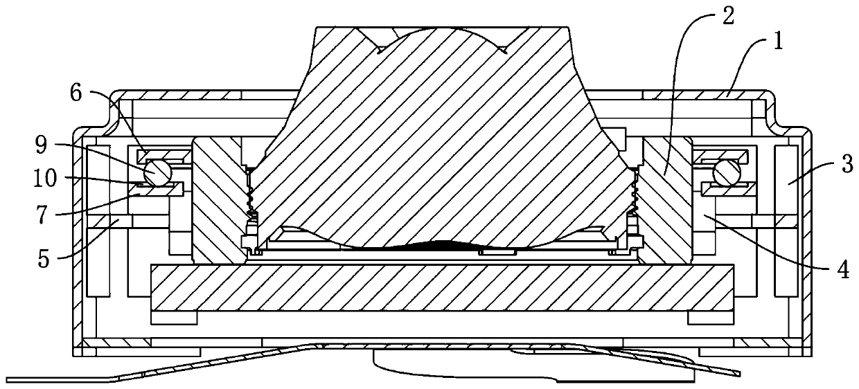 OIS motor and four-axis Tilt OIS anti-shake structure based on balls