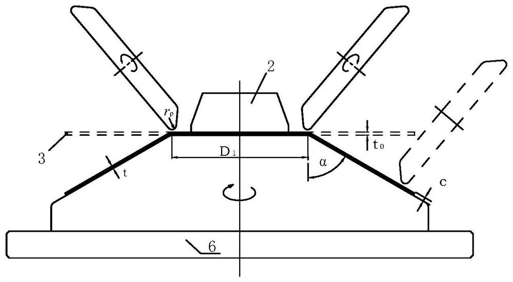 Room temperature spinning forming method of hard-to-deform nickel-based superalloy composite curved busbar components