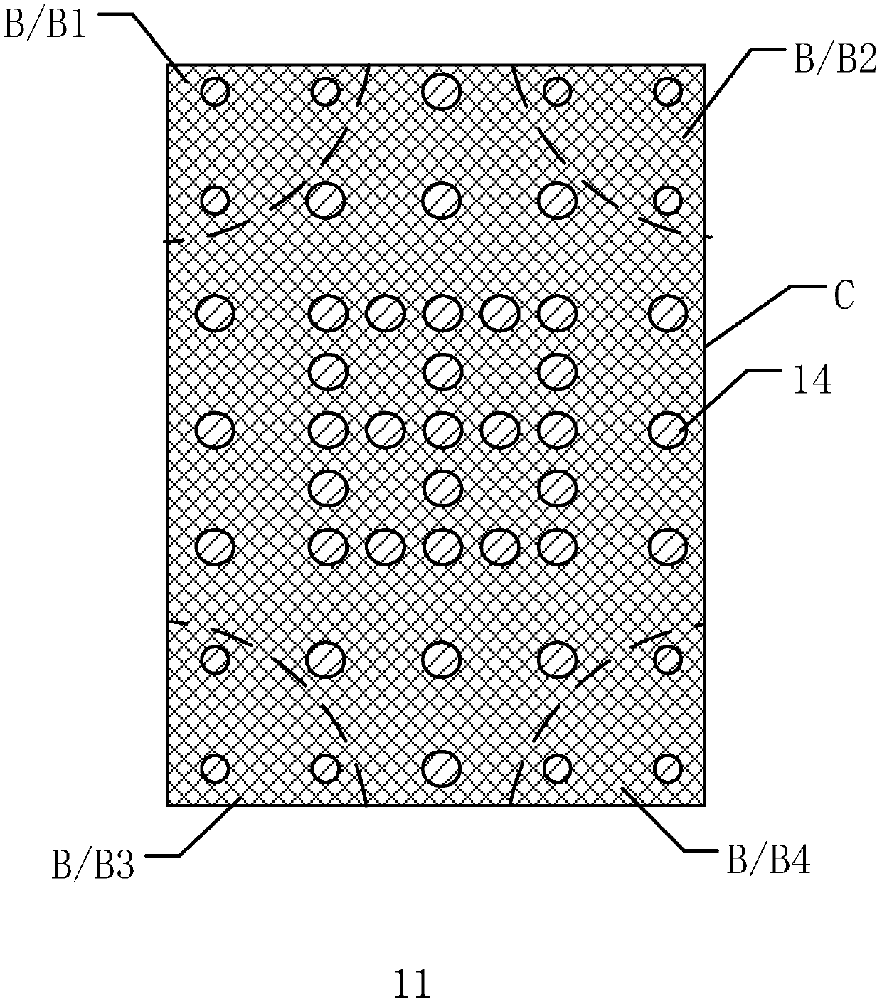 Hook face display panel and hook face display device