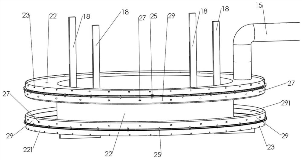 Annular rotary air supply device for coal storage Eurosilo