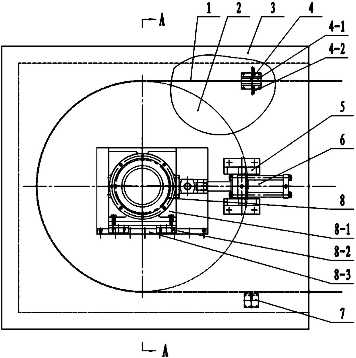 A tensioning and deviation correcting system for the steel belt of a plastic film casting unit