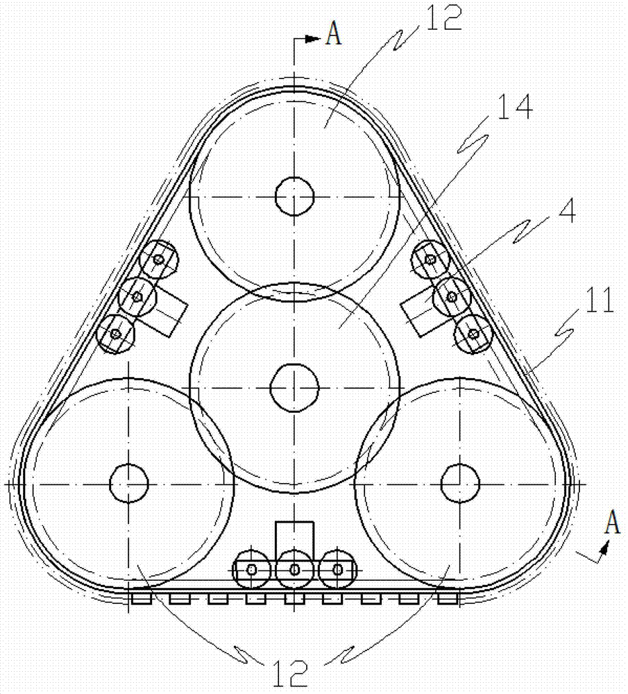 Special-shaped wheel and caterpillar track combined walking mechanism