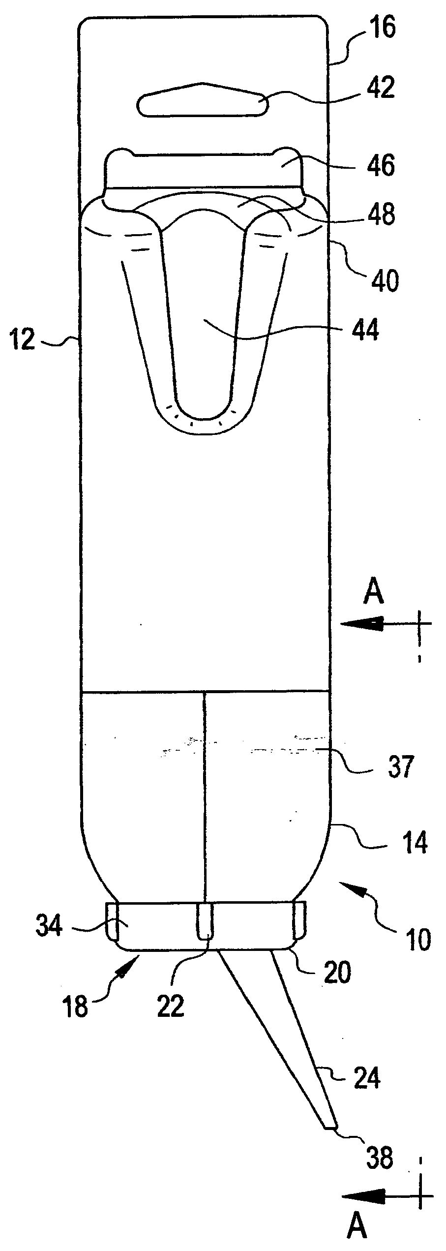 Viscous fluid dispenser with smoothing blade notch