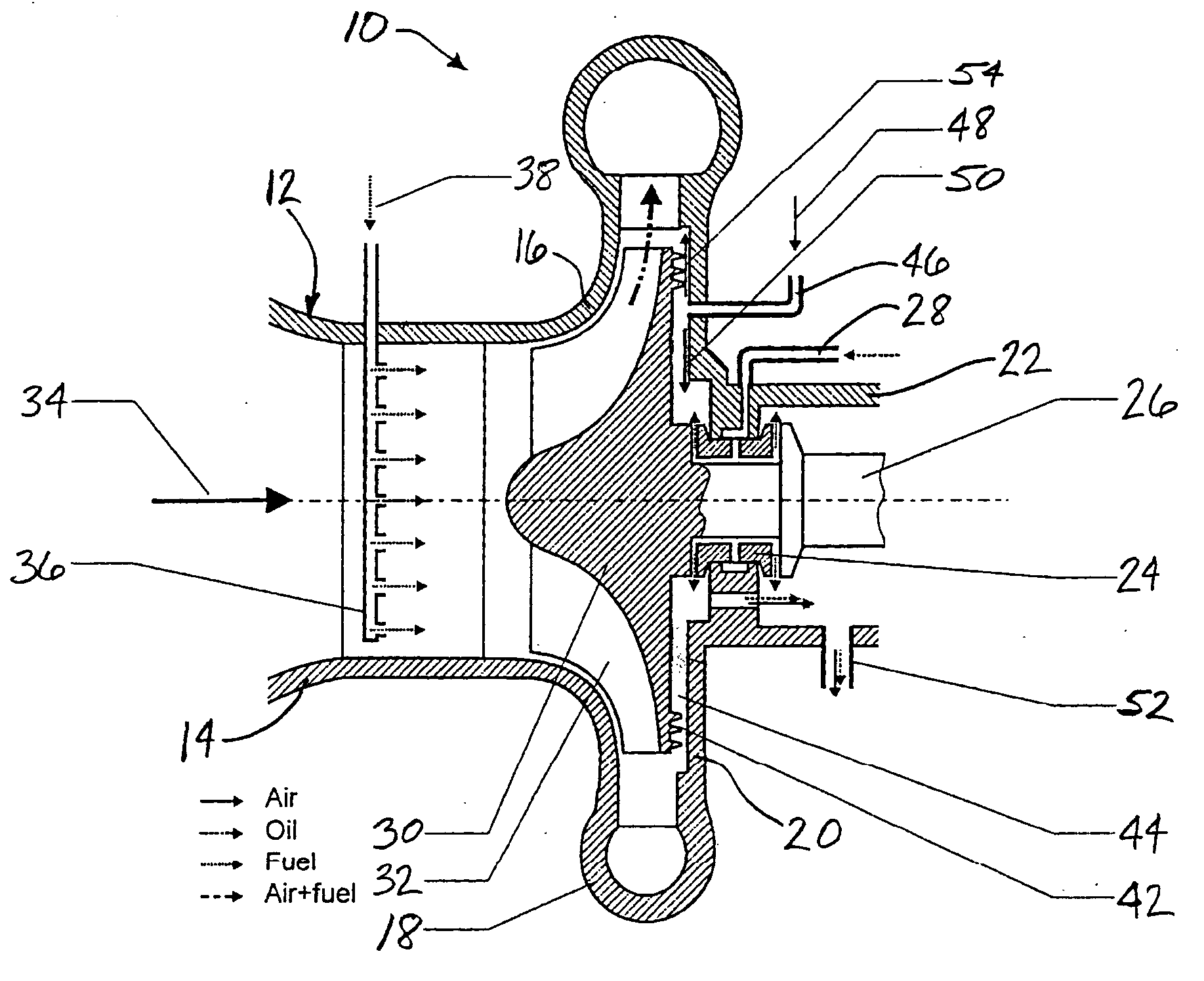 Sealing arrangement in a compressor