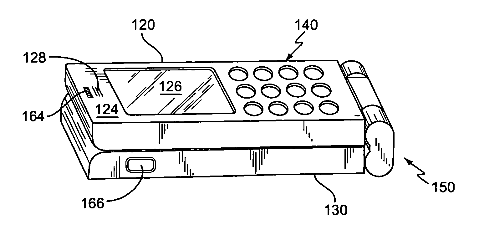 Mechanism for ergonomic integration of a digital camera into a mobile phone