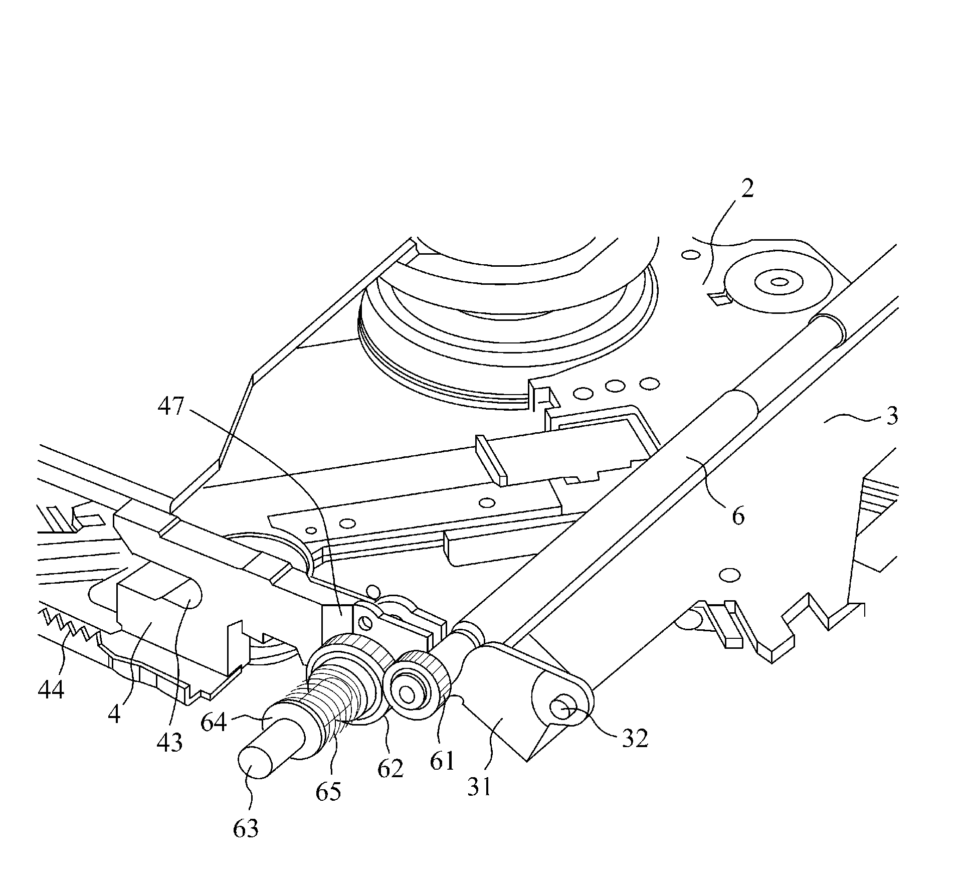 Disk device for loading and unloading a disk with a conveyance roller