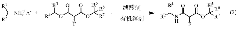 Method for synthesizing alpha-amine formyl fluoroacetate compound