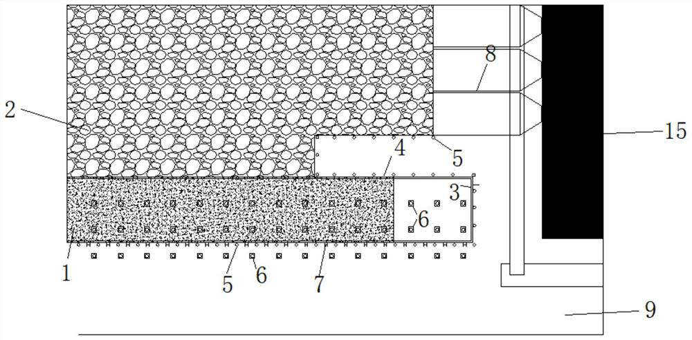Large-dip-angle coal seam gob-side entry retaining roadside filling supporting method