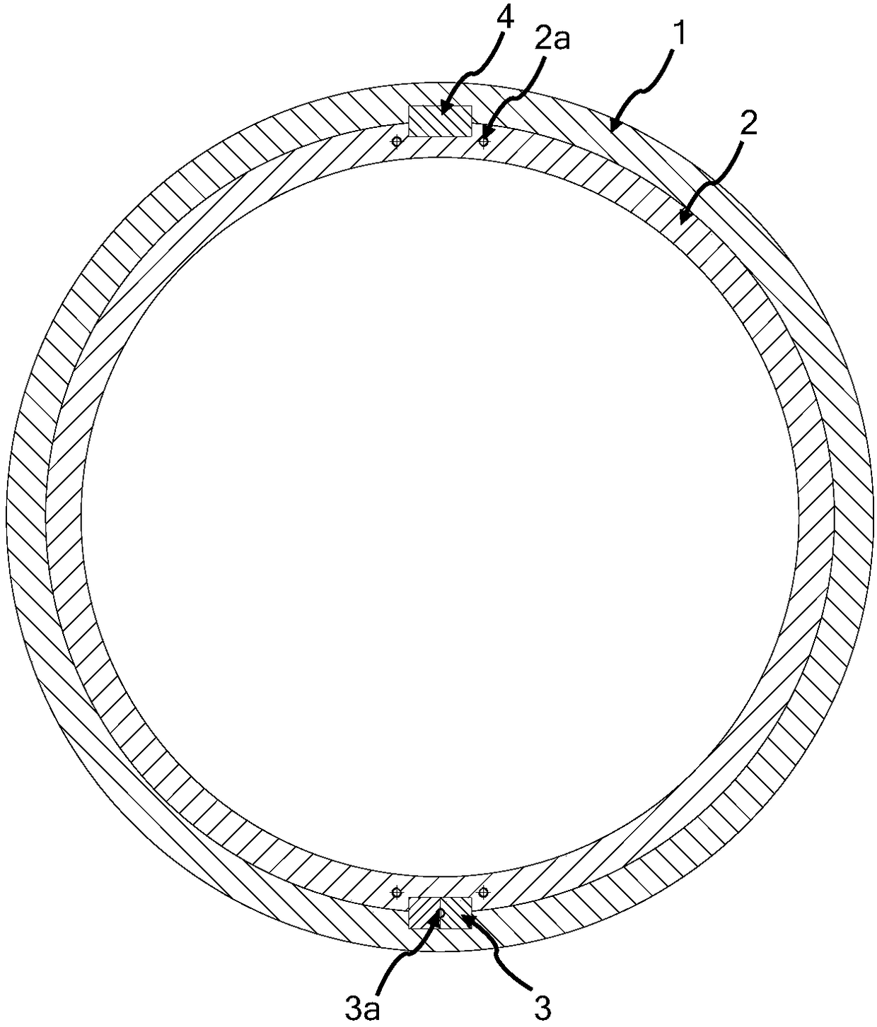 A bonded static connection structure