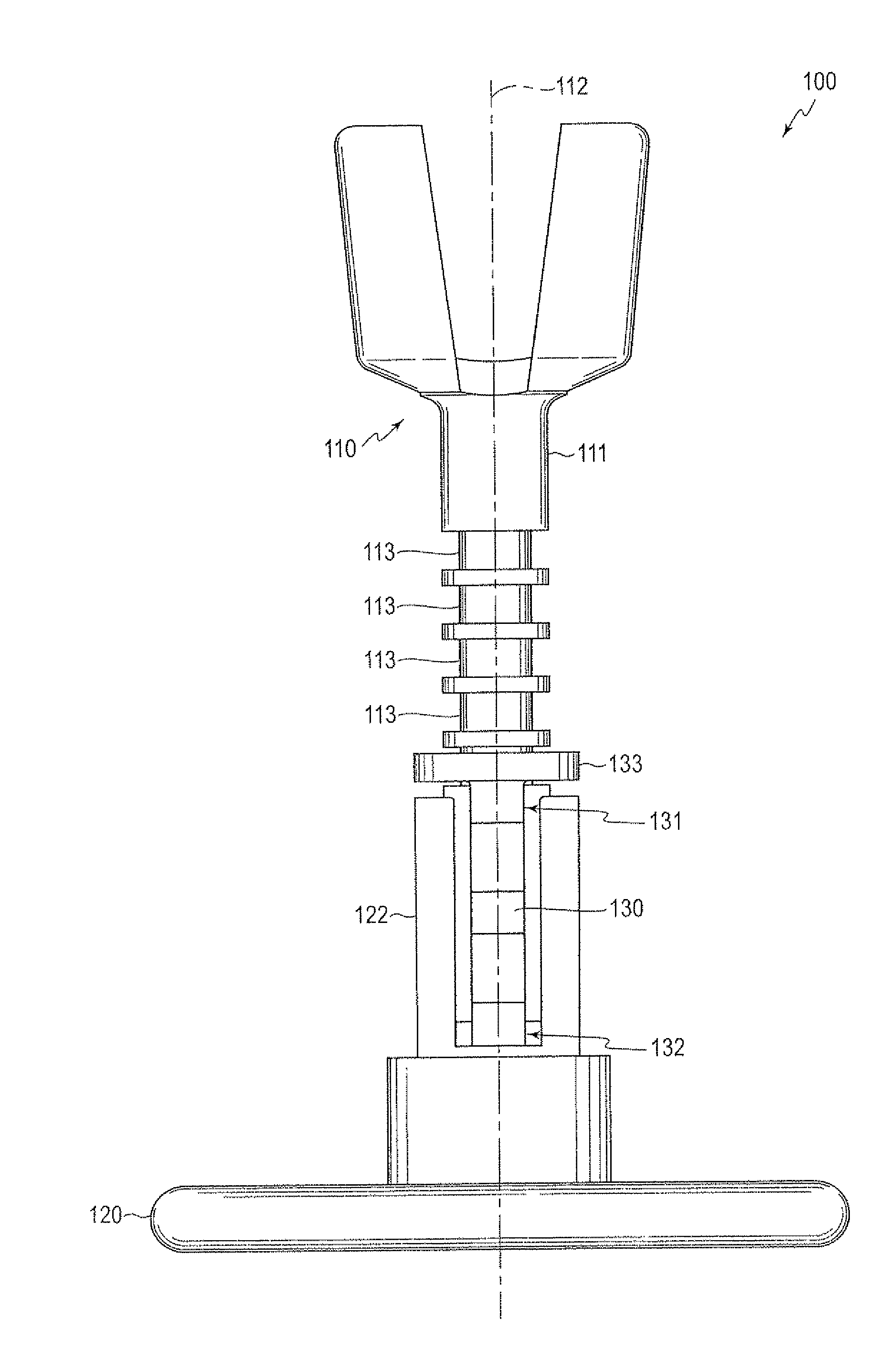 In situ adjustable ossicular implant and instrument for implanting and adjusting an adjustable ossicular implant