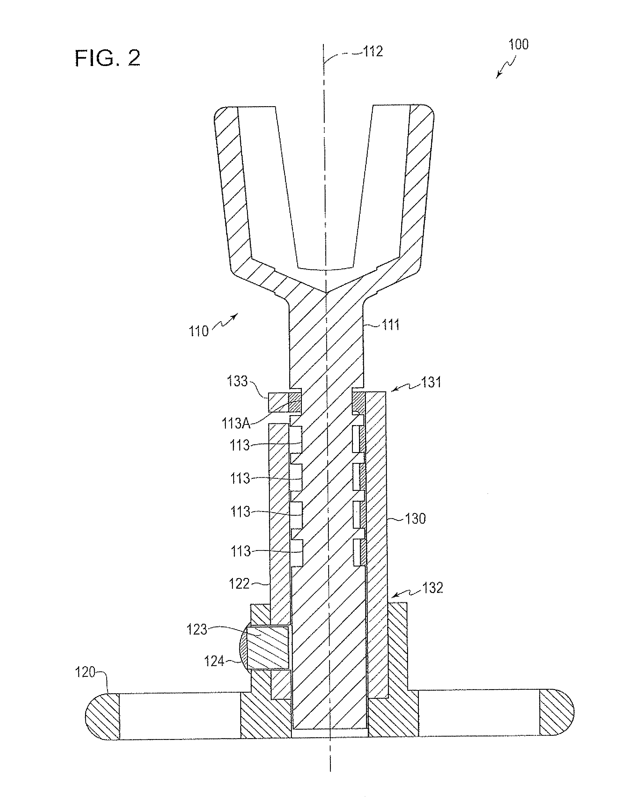 In situ adjustable ossicular implant and instrument for implanting and adjusting an adjustable ossicular implant