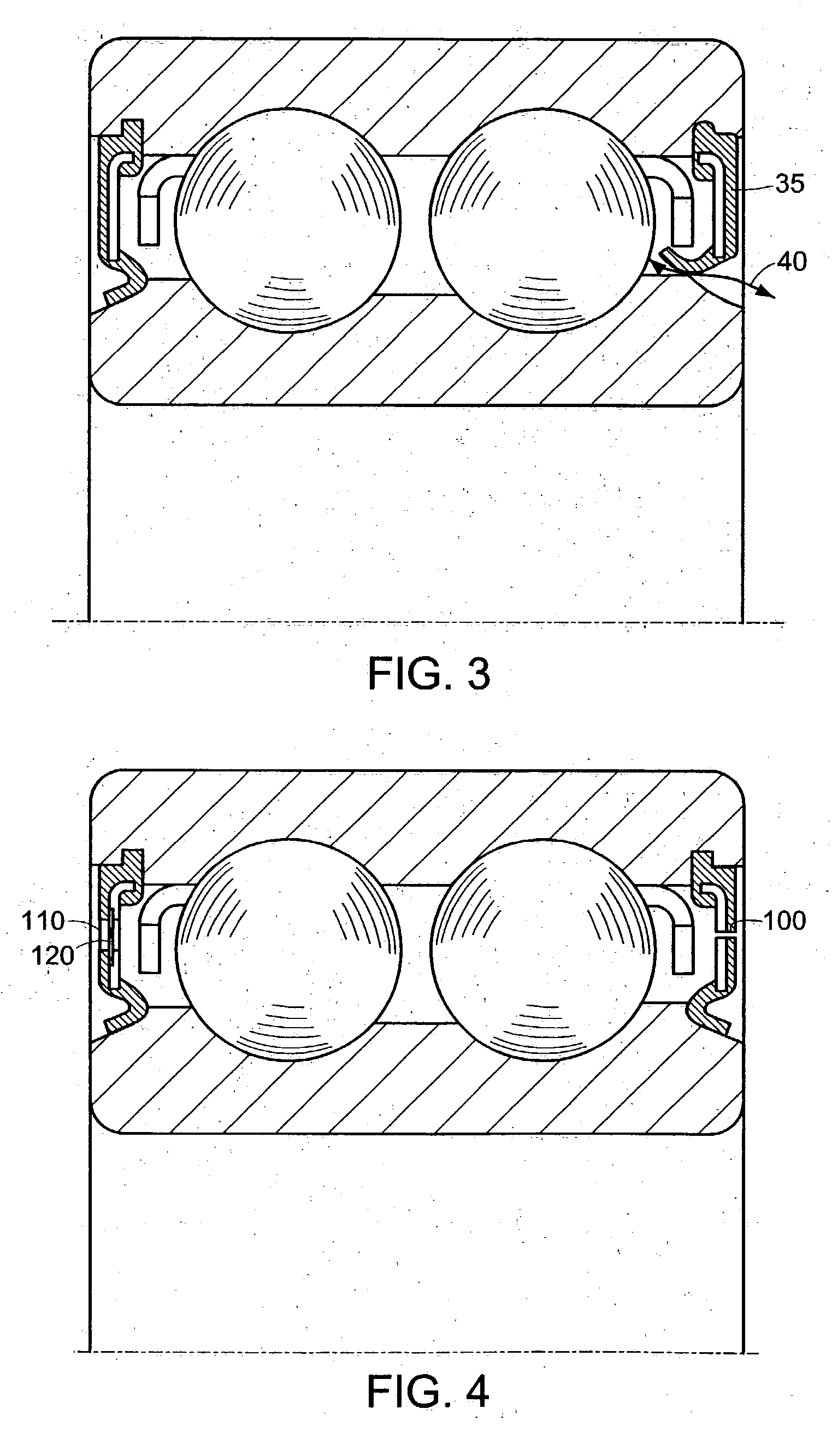 Method and device for bearing seal pressure relief