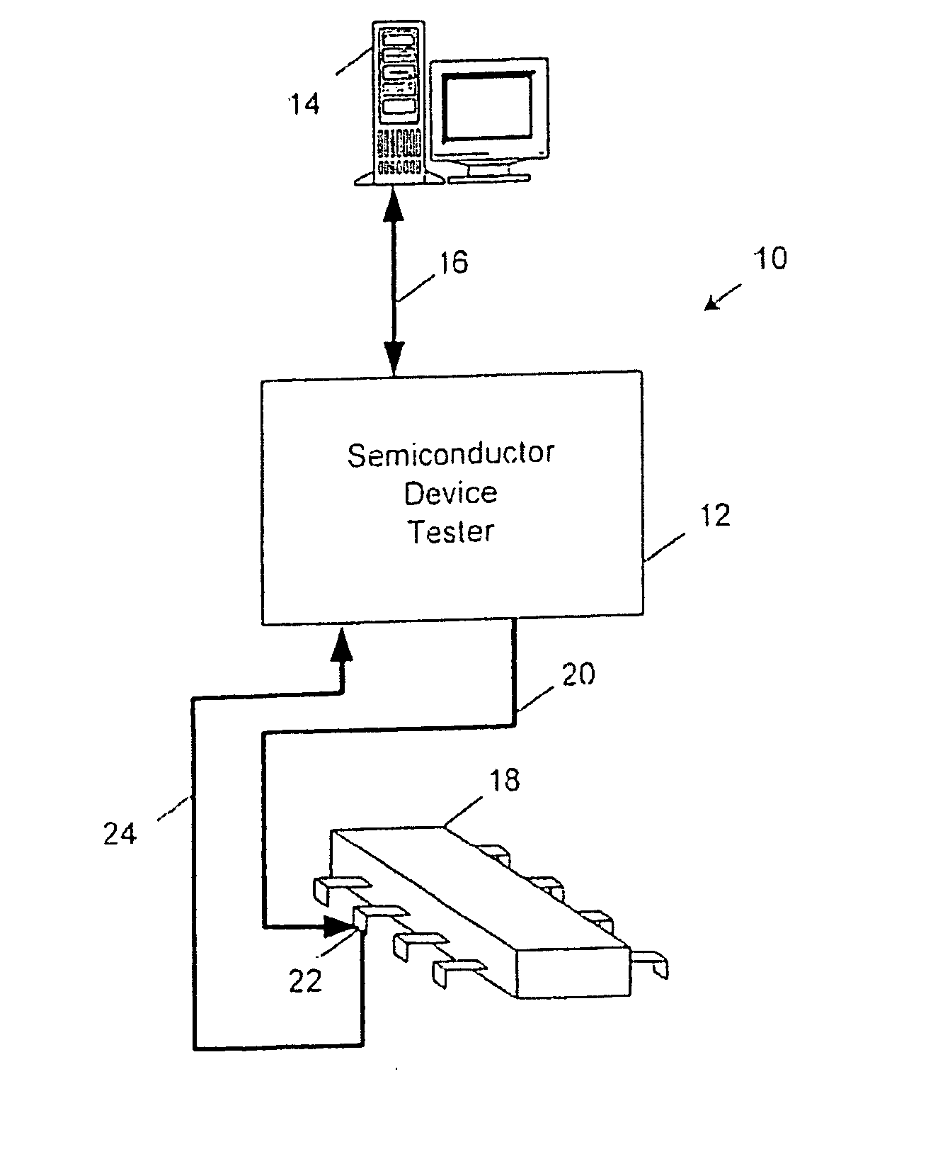 Method and system for monitoring test signals for semiconductor devices