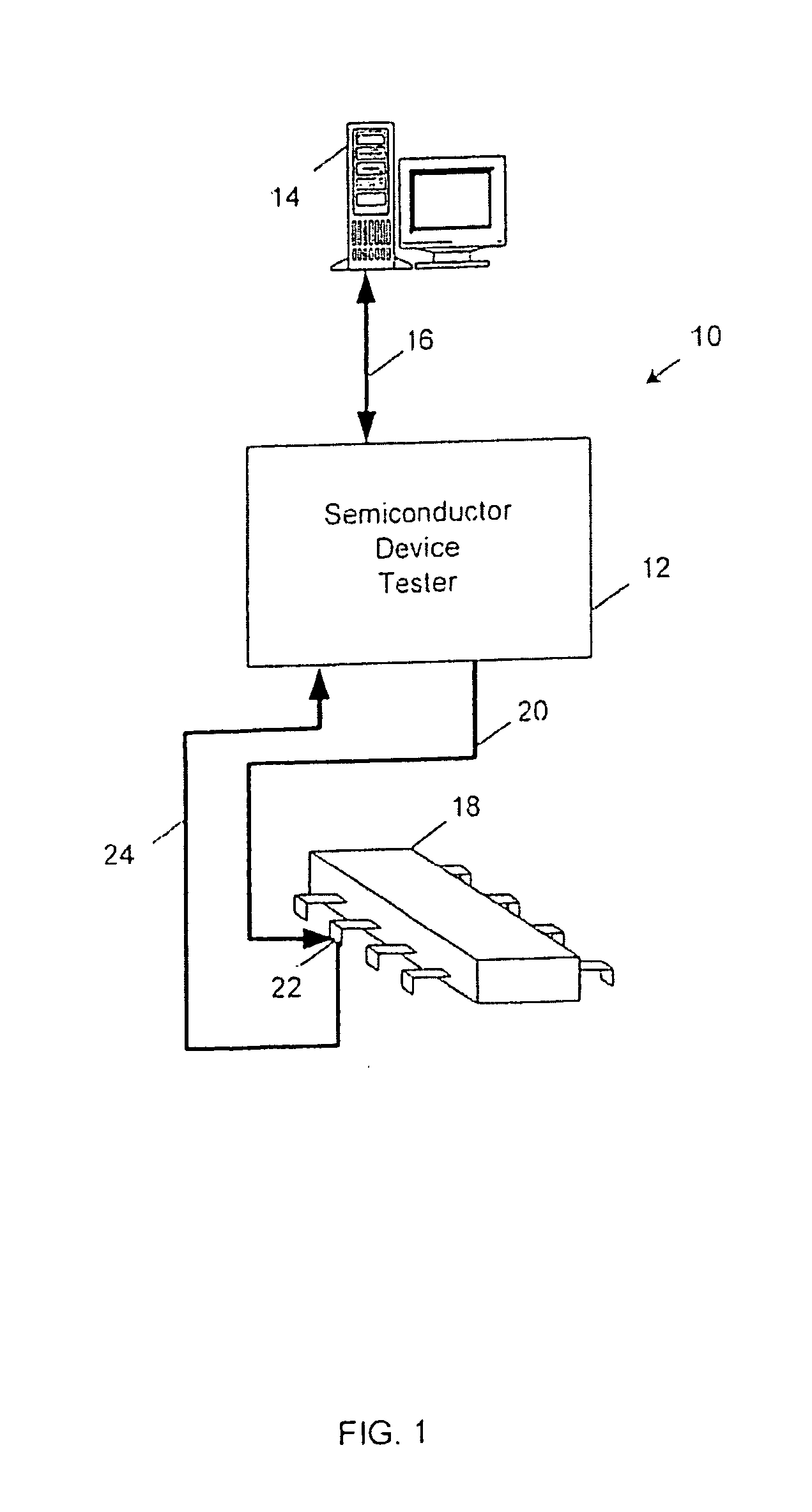 Method and system for monitoring test signals for semiconductor devices