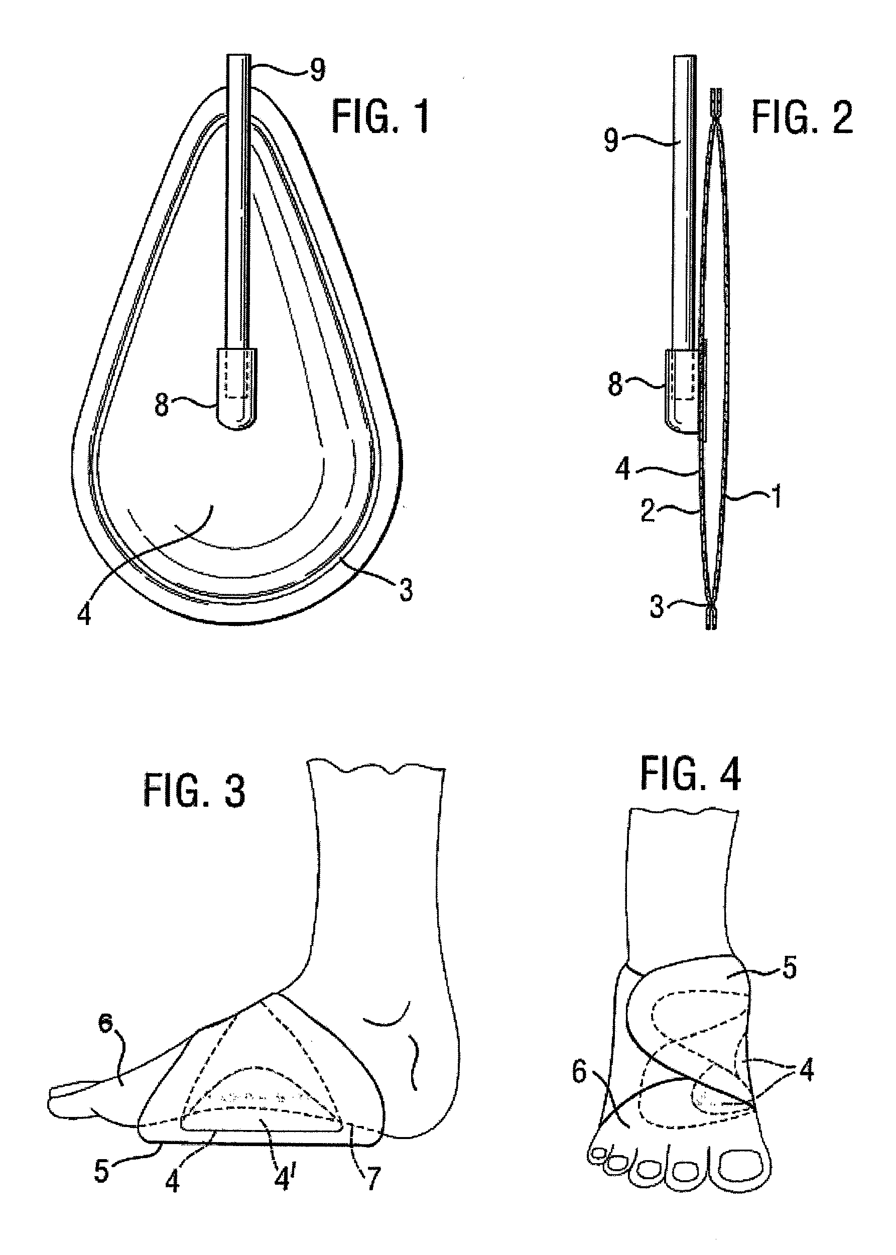 Inflatable device for use in impulse therapy