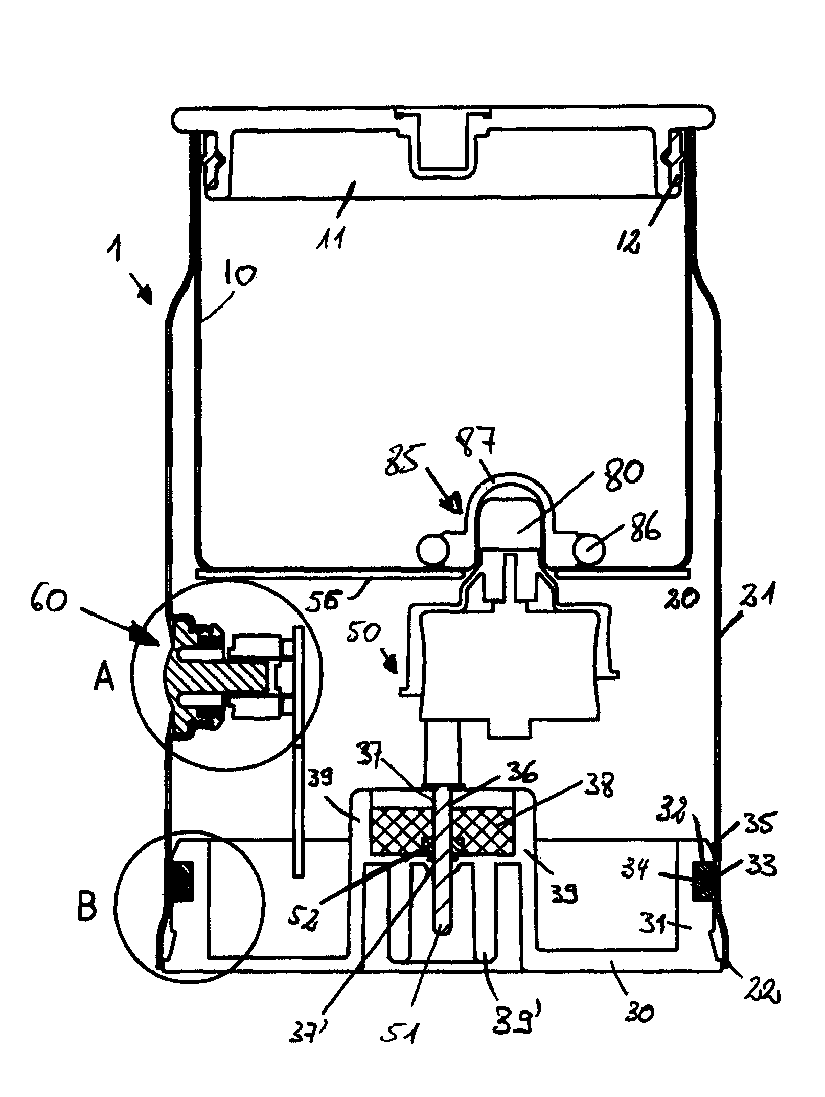 Appliance for conditioning a milk-based liquid