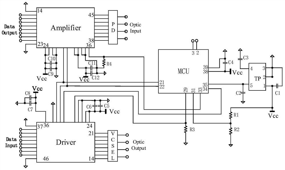 Optical transceiving circuit and optical transceiving device