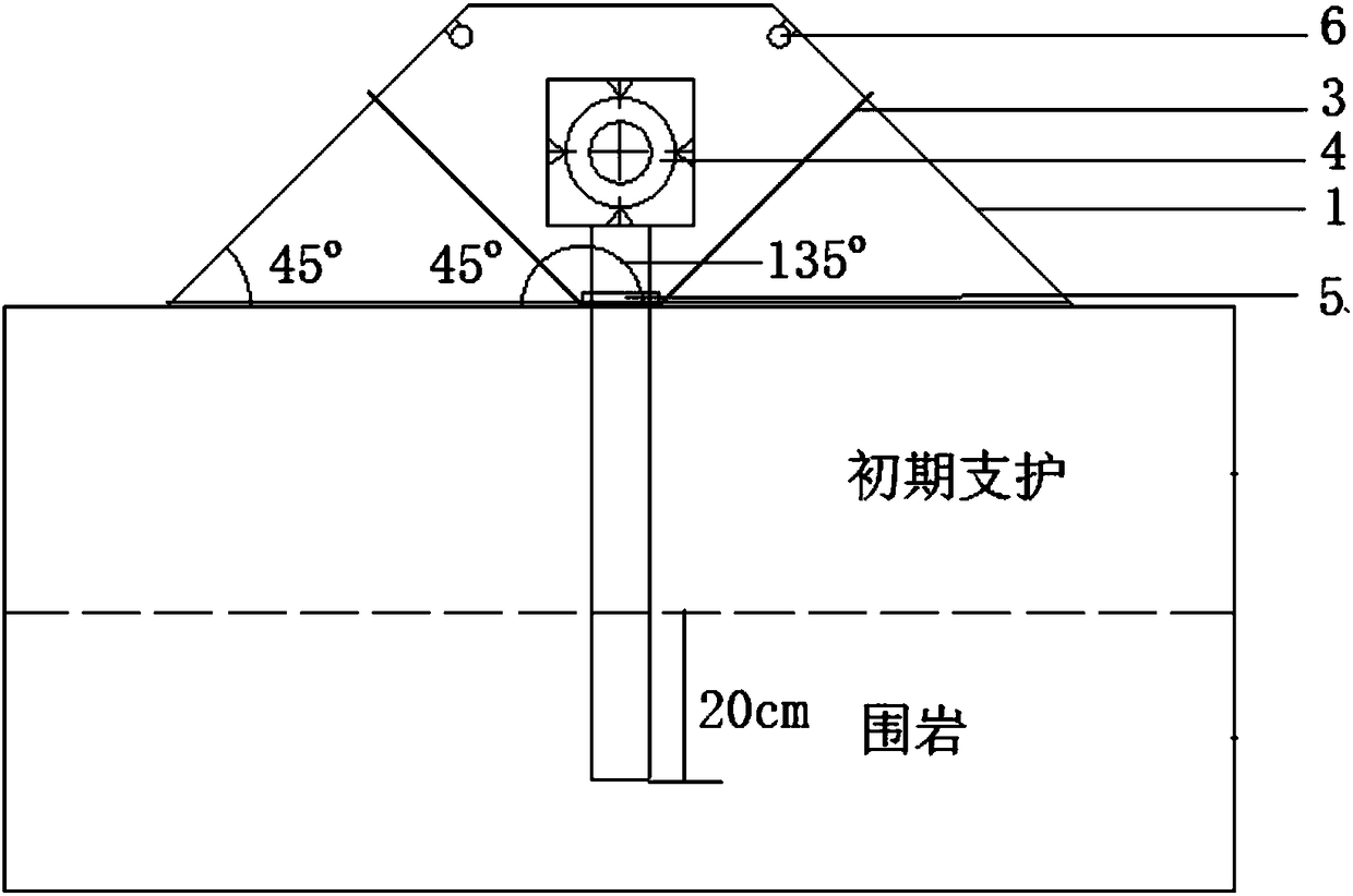 Tunnel engineering monitoring measurement point protecting device and mounting method