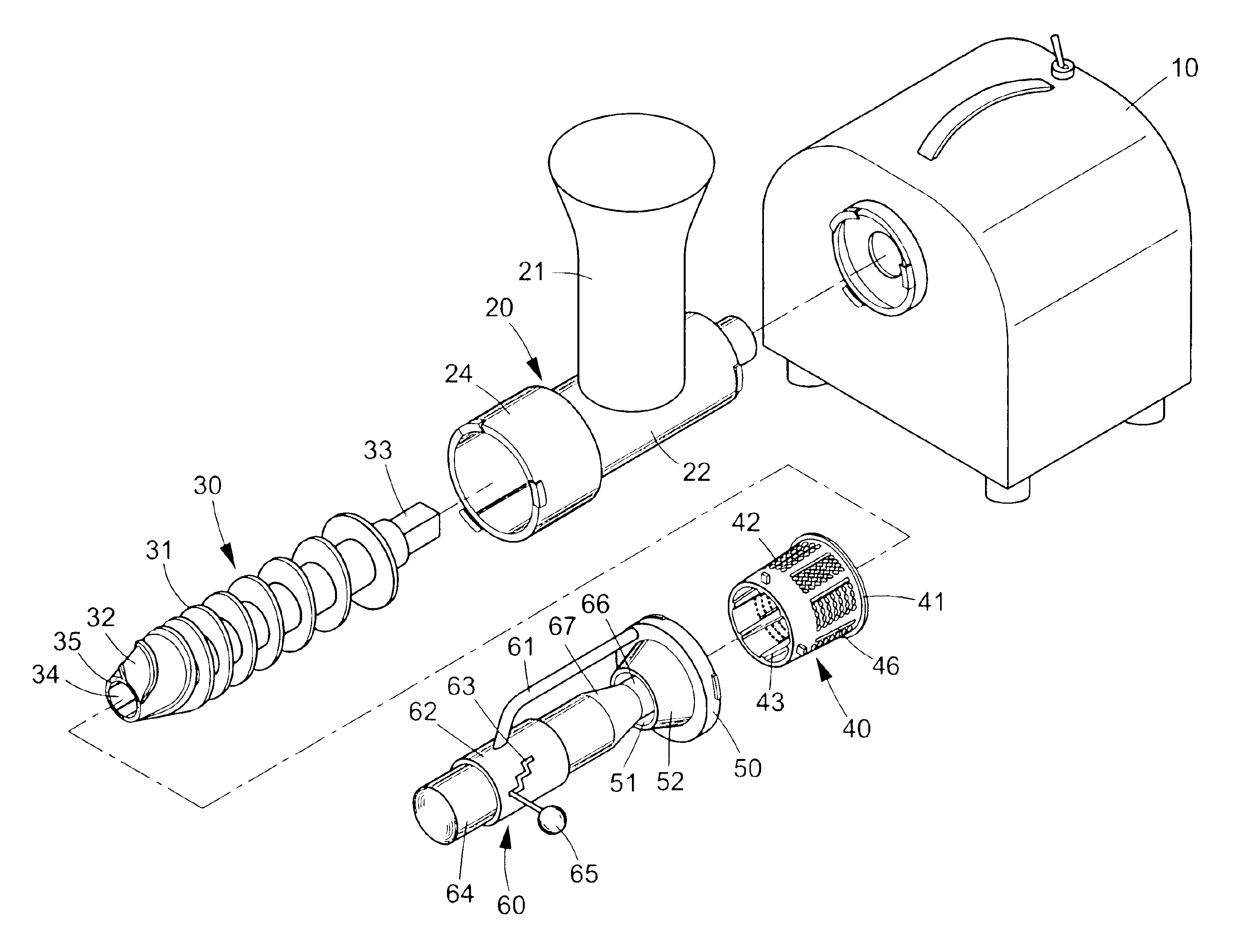 Device for extracting juice from plant