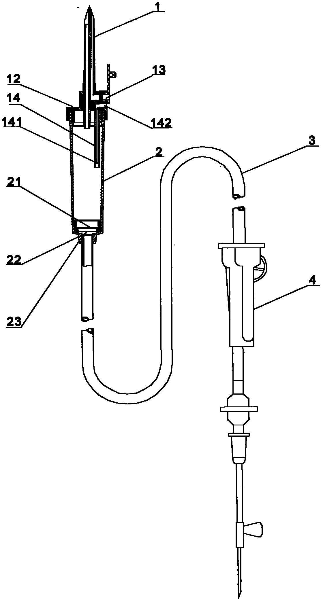 Manufacturing method of safe transfusion system based on bubbling point pressure principle
