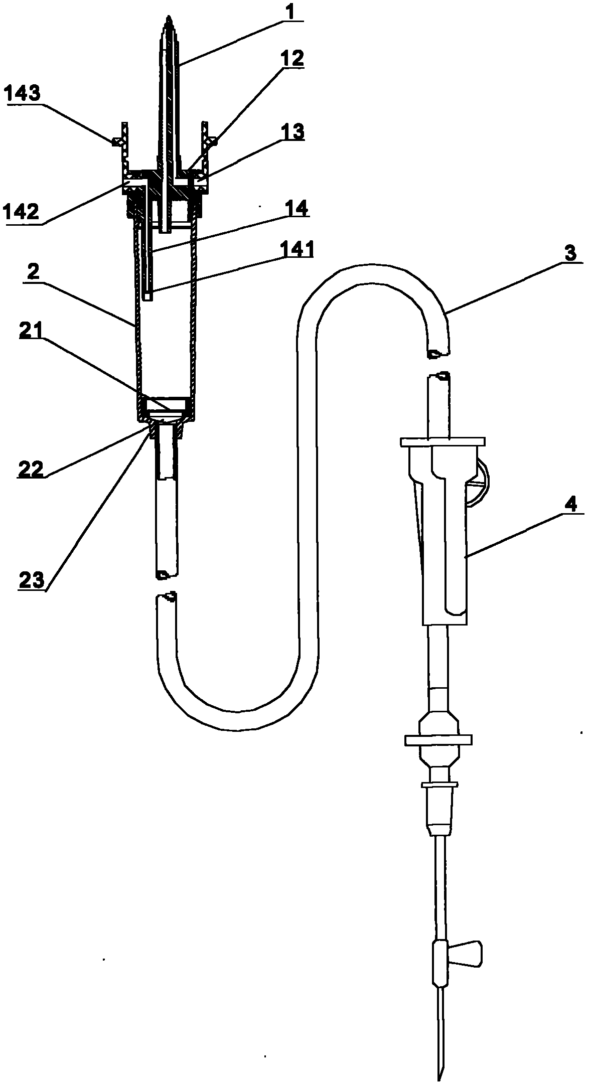 Manufacturing method of safe transfusion system based on bubbling point pressure principle