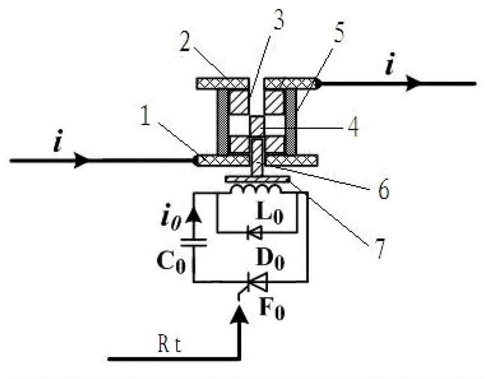 Electromagnetic-repulsion-driven high-speed piston type interrupter