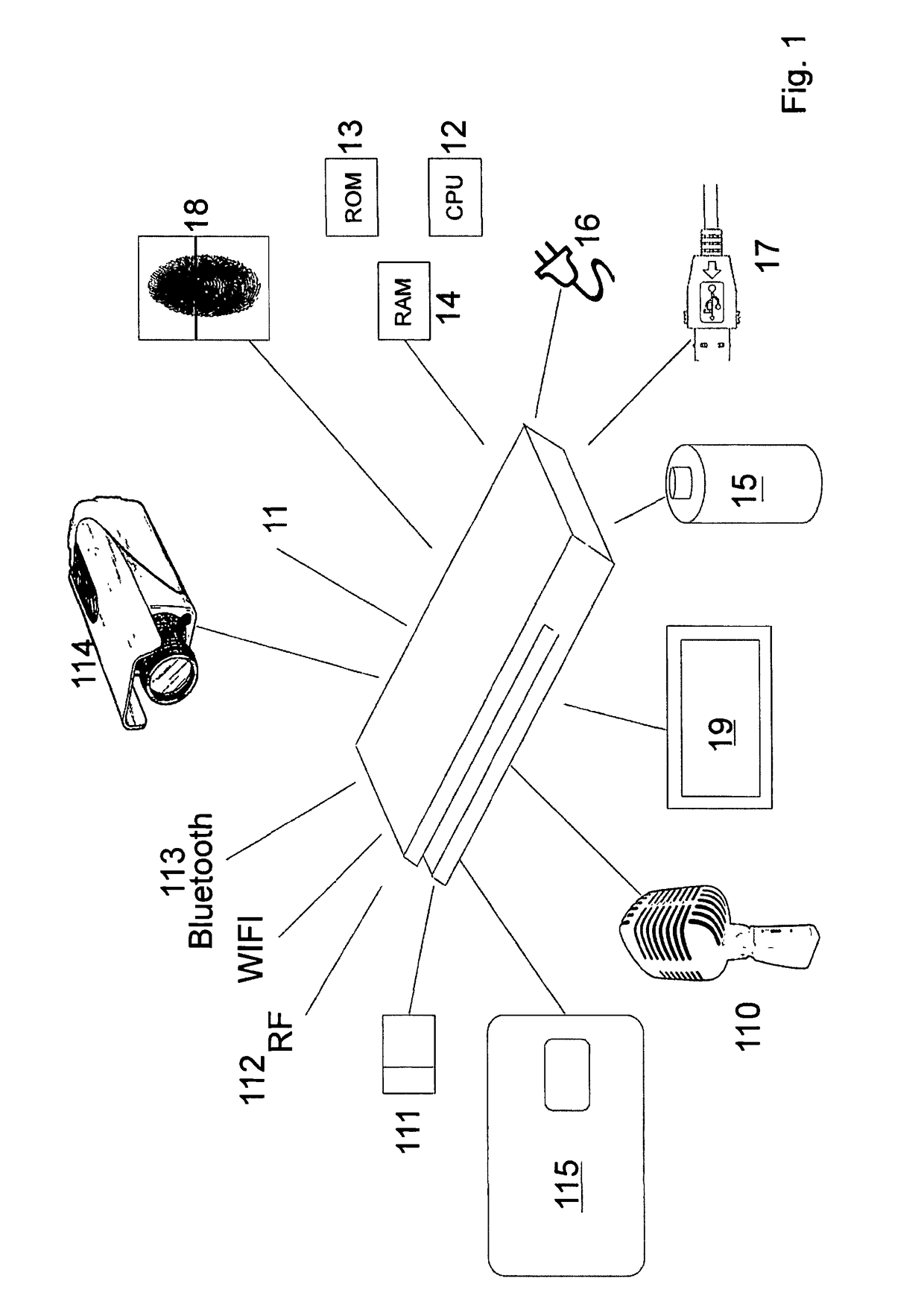 System and device for authenticating a user